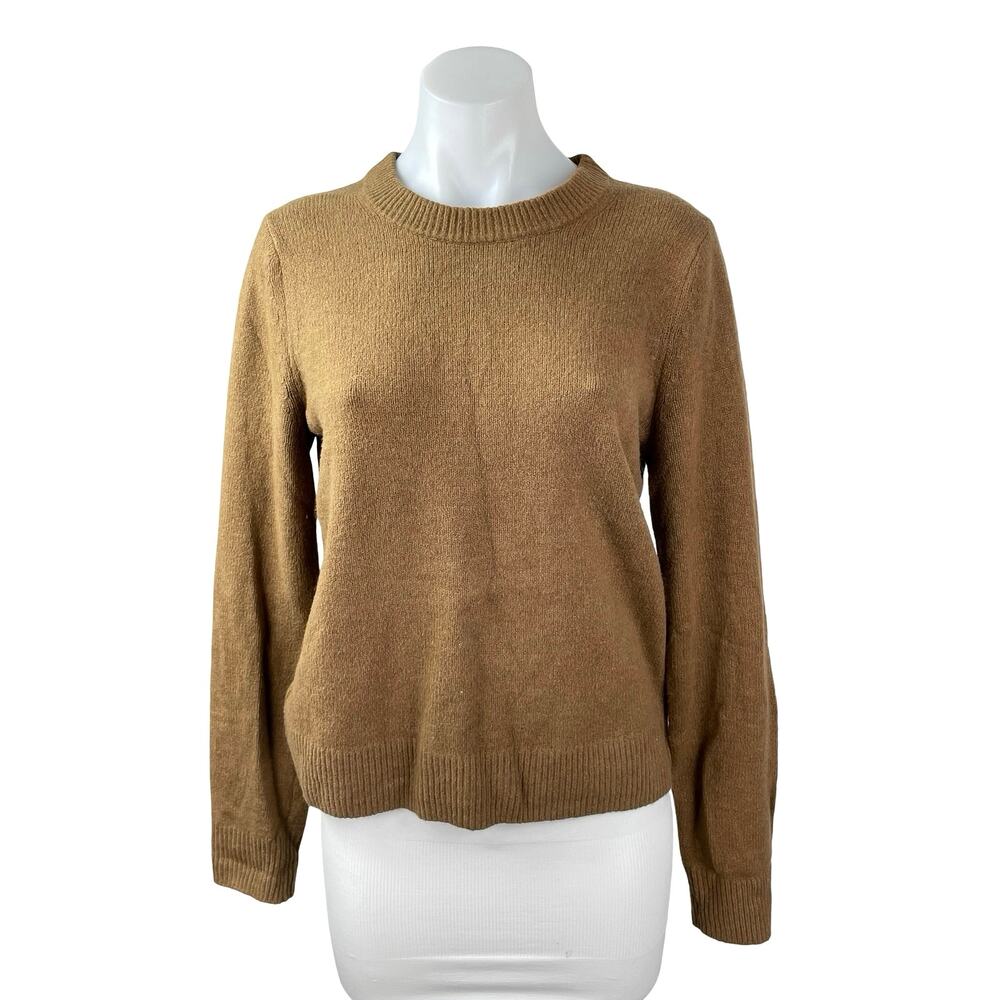 Gap Women's Tan Knit Long Sleeve Crew Neck Cozy Pullover Sweater Top Size M